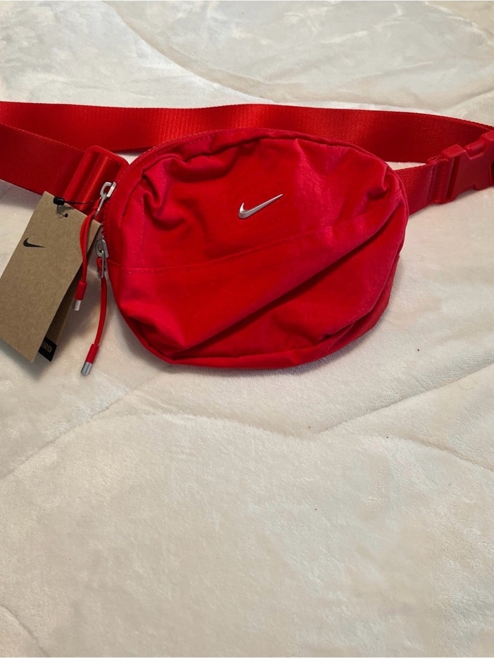 Nike Red Waist Pack with White Swoosh
